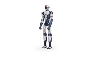 Unitree R1 humanoid robot for presentation and interaction